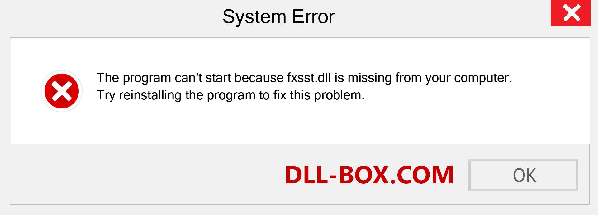  fxsst.dll file is missing?. Download for Windows 7, 8, 10 - Fix  fxsst dll Missing Error on Windows, photos, images